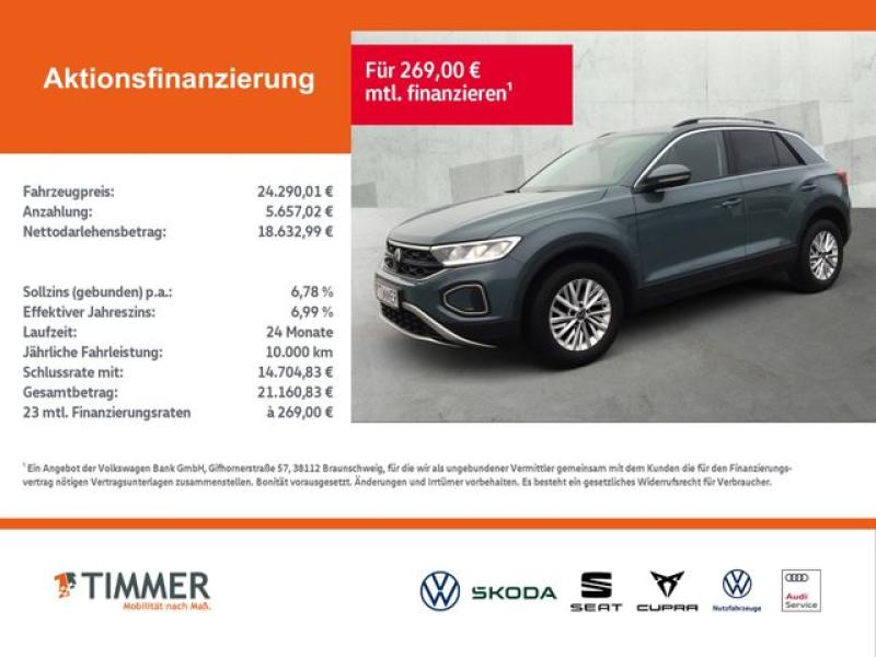 VW  T-Roc 1.5 TSI DSG LIFE +AHK +LED +ACC +VIRTUAL +, Petroleum Blue Metallic