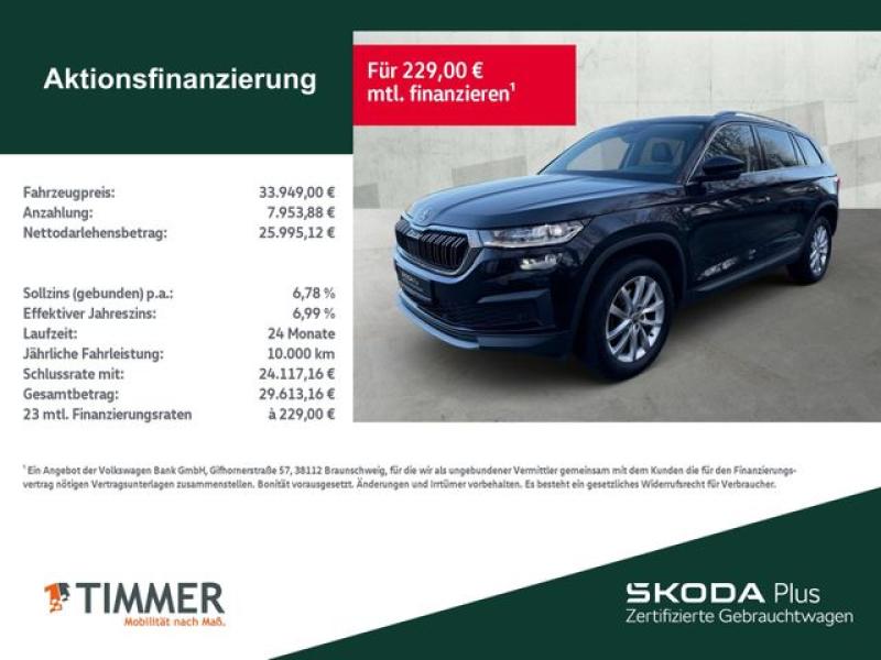 SKODA  Kodiaq 2.0 TDI DSG STYLE +AHK +STHZ +MATRIX +ACC, Schwarz Magic Perleffekt