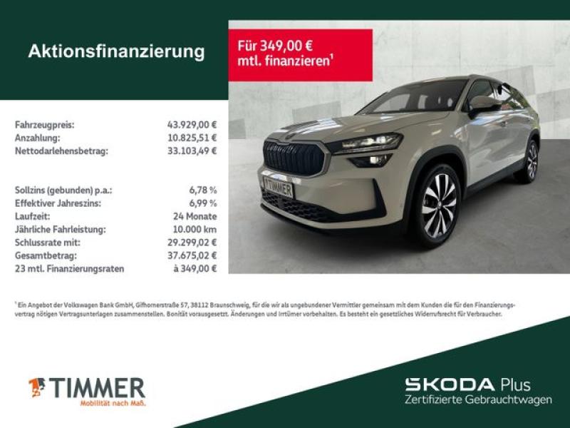 SKODA  Kodiaq Selection 2.0TDI DSG *RKAM*SHZ*NAVI*AHK*, Moon-Weiss Metallic