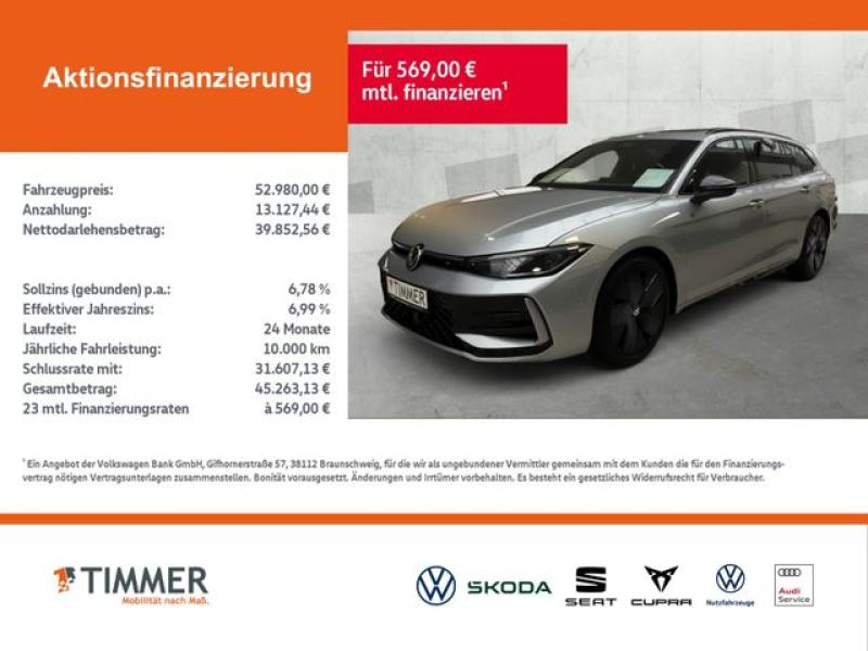 VW  Passat Variant 2.0 TDI DSG R-Line *PANO*AHK*H&K*, Oyster Silver Metallic