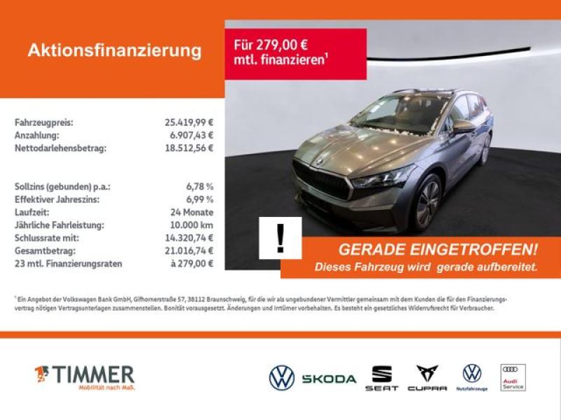 SKODA  Enyaq iV 60 LOFT +AHK +LED +ACC +NAVI +SHZ +19", Graphite Grau Metallic