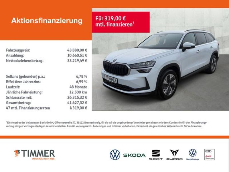 SKODA  Kodiaq 2.0 TSI DSG 4x4 SELECTION +MATRIX +AHK +R, Moon-Weiß Perleffekt
