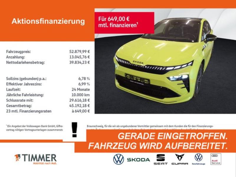 SKODA  Enyaq Coupé 85x RS +WÄPU +CANTON +PANO +360° +Hu, Mamba-Grün