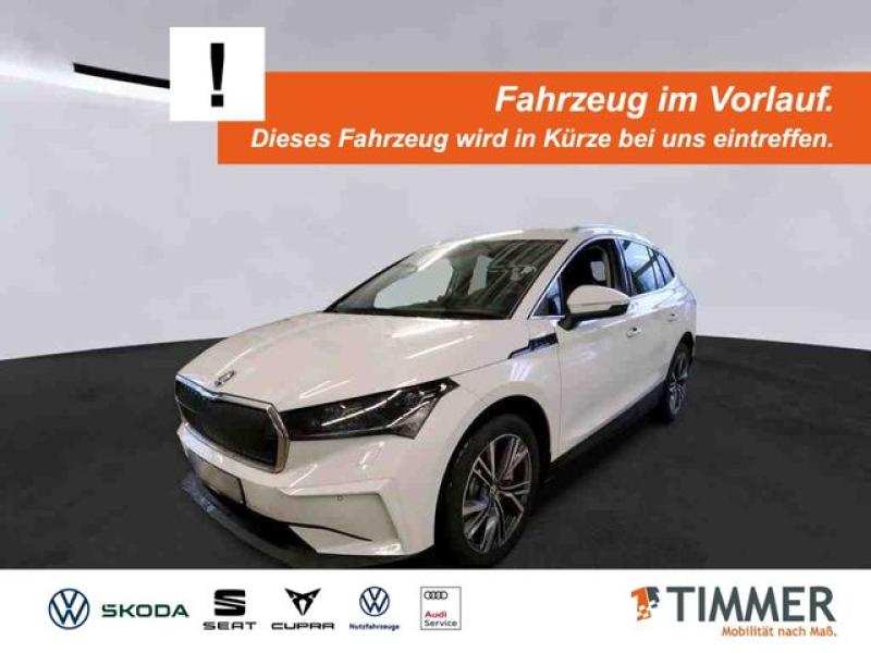 SKODA  Enyaq iV 80x LOFT +WÄPU +AHK +MATRIX +ACC +RKAM, Moon Weiß Perleffekt
