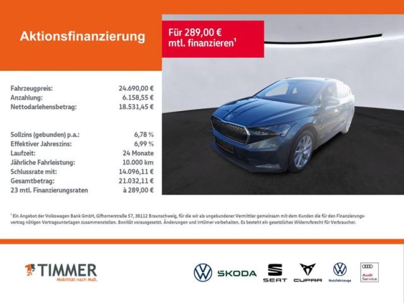 SKODA  Enyaq iV 60 LOFT +RKAM +CARPLAY +MATRIX +ACC +NA, Quarz Grau Metallic