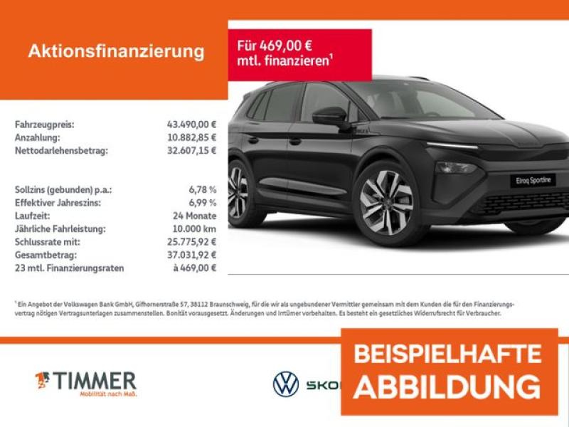 SKODA  Elroq 60 SPORTLINE +AHK +LED +ACC +RKAM +NAVI +S, Black-Magic Perleffekt