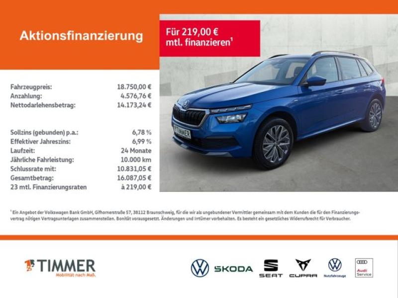 SKODA  Kamiq 1.0 TSI CLEVER *LED *RKAM *LM *TEMPO *VIRT, Race-Blau Metallic