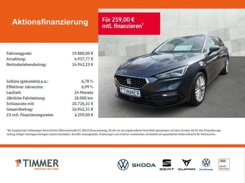 SEAT  Leon ST 2.0 TDI DSG XCELLENCE +AHK +LED+ACC +RKA, Magnetic Grau Metallic
