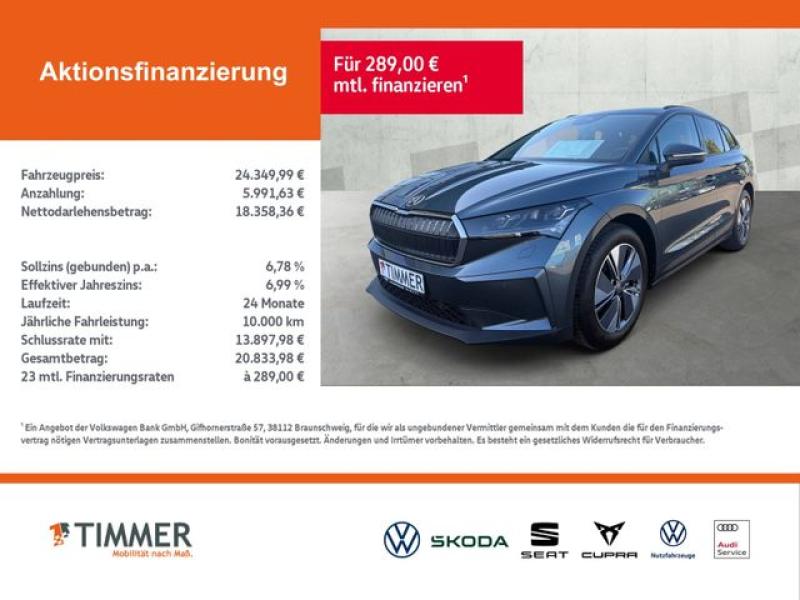 SKODA  Enyaq iV 60 LOFT +RKAM +MATRIX +ACC +NAVI +SHZ +, Quarz Grau Metallic