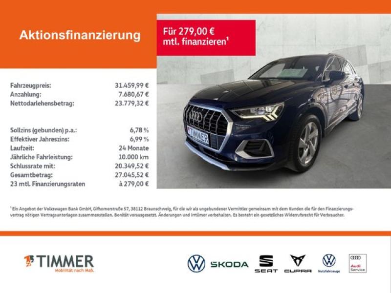 AUDI  Q3 35 TFSI S tronic ADVANCED +LED +VIRTUAL +NAVI, Navarrablau Metallic