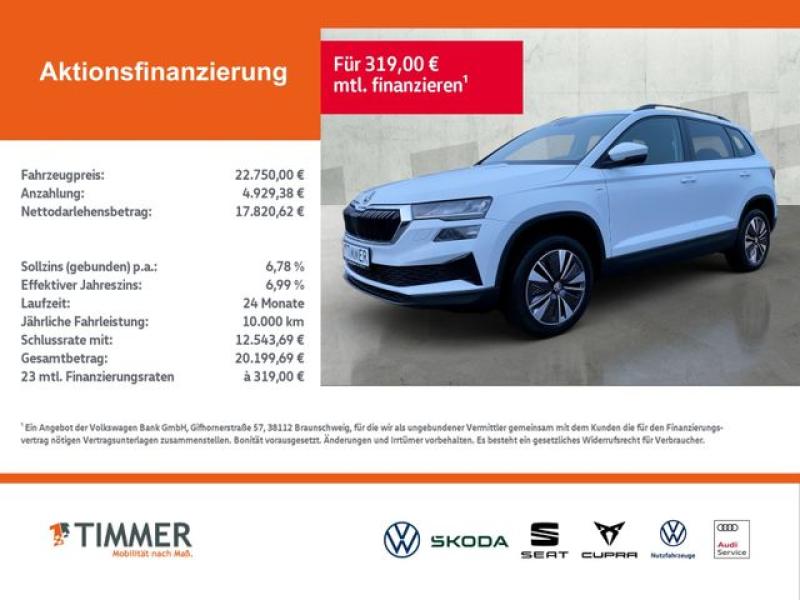 SKODA  Karoq 2.0 TDI 110kW (150PS) *Tour*AHK*NAVI*LED*D, Moon-Weiss Metallic