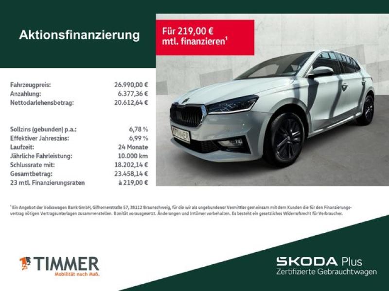 SKODA  Fabia 1.0 TSI DSG Balance *NAVI*KAMERA*, Moon-Weiß Perleffekt