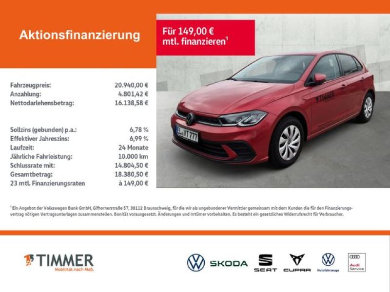 VW  Polo 1.0 TSI Life *ALLSEASON*NAVI*IQ.DRIVE*AIR C, Kings Red Metallic