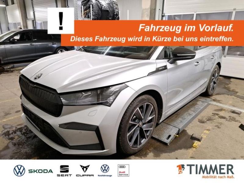 SKODA  Enyaq iV 80x SPORTLINE +WÄPU +360° +MATRIX +ACC, Brillant Silber Metallic