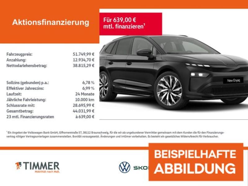 SKODA  Enyaq 85 SPORTLINE +AHK +PANO +MATRIX +ACC +RKAM, Black Magic Perleffekt