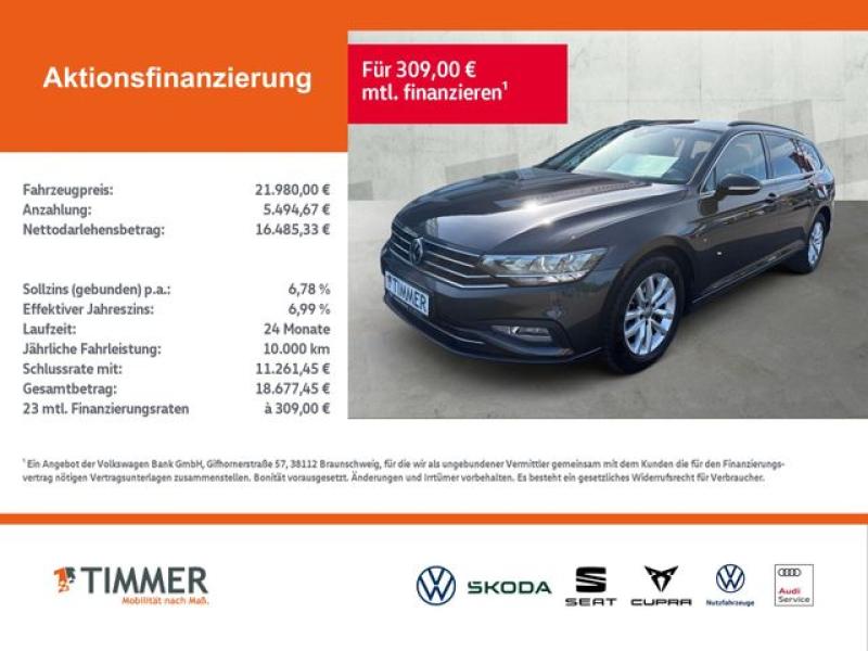 VW  Passat Variant Business 1.5 TSI 150 PS DSG AHK+A, Mangangrau