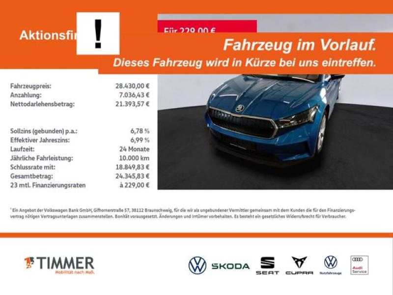 SKODA  Enyaq iV 80 SUITE +WÄPU +MATRIX +ACC +RKAM +NAVI, Race Blau Metallic