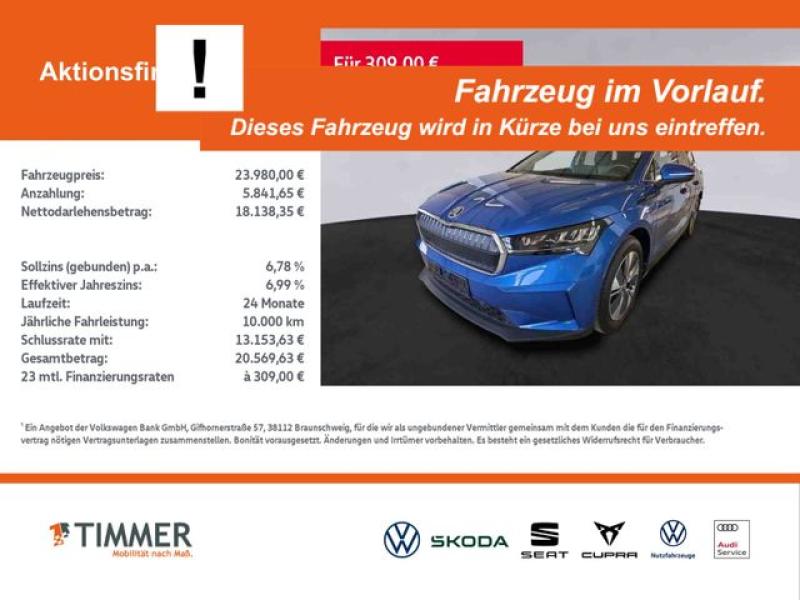 SKODA  Enyaq iV 60 LOFT +RKAM +LED +ACC +NAVI +SHZ +19", Race Blau Metallic