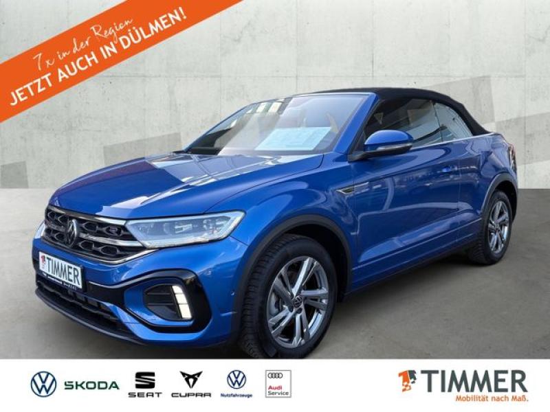 VW  T-Roc Cabriolet 1.5 TSI DSG R-LINE +AHK +LED +AC, Ravennablau Metallic