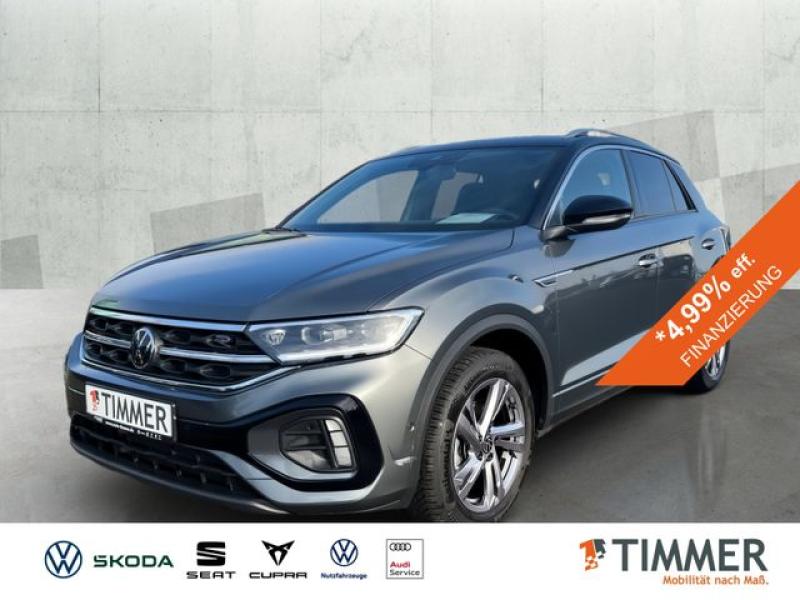 VW  T-Roc 1.5 TSI DSG R-LINE AHK+LED +RKAM +ACC +APP, Indiumgrau Metallic
