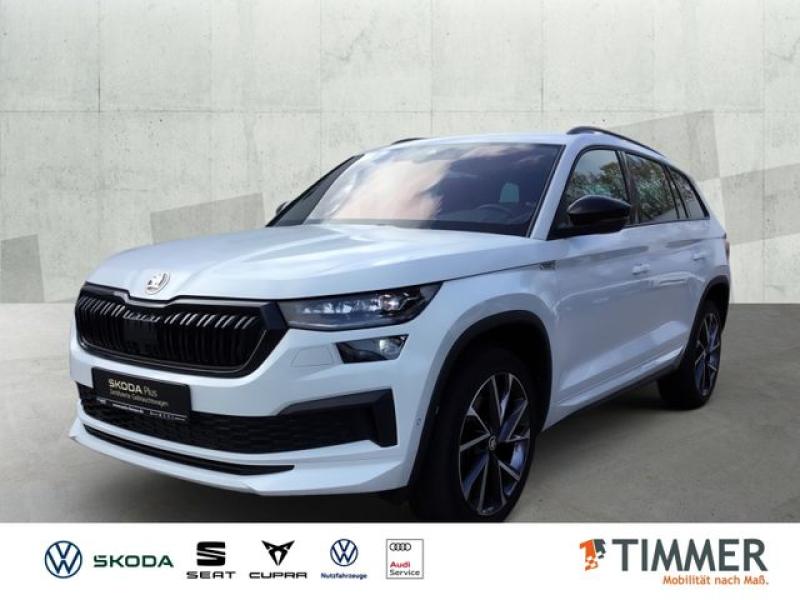 SKODA  Kodiaq 2.0 TDI DSG 4x4 SPORTLINE +AHK +PANO +RKA, Moon-Weiß Perleffekt