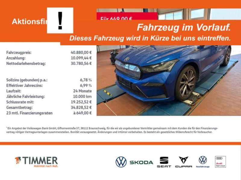 SKODA  Enyaq 80x SPORTLINE +WÄPU +MATRIX +RKAM +NAVI +S, Race Blau Metallic