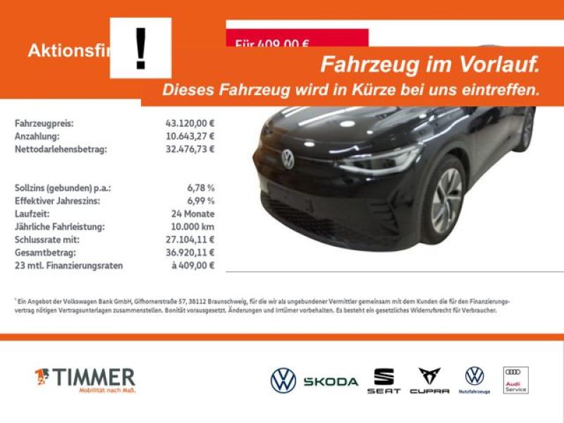 VW  ID.4 PRO 82 kWh +WÄPU +AHK +IQ.LIGHT +ACC +CARPL, Grenadillschwarz Metallic