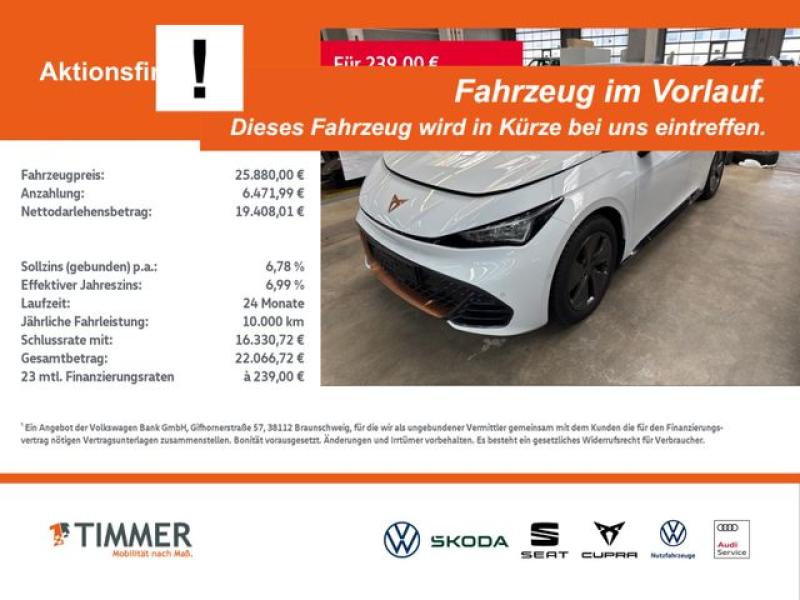 CUPRA  Born 62 kWh +WÄPU +LED +ACC +RKAM +NAVI +SHZ +18, Eisweiß