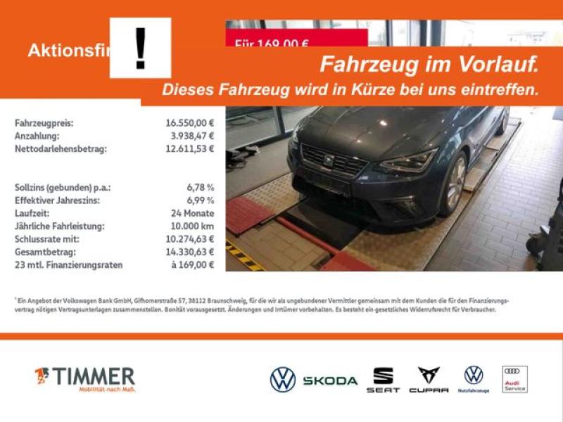 SEAT  Ibiza 1.0 TSI FR +LED +NAVI +SHZ +17" +APP-CONN, Magnetic Grau Metallic