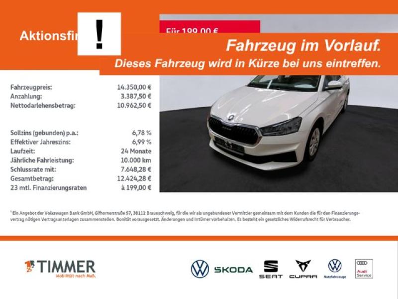 SKODA  Fabia 1.0 +LED +CARPLAY +SHZ +DAB +ALLWETTER +, Candy Weiß
