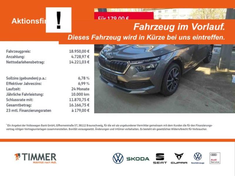 SKODA  Kamiq 1.0 TSI DSG TOUR +AHK +LED +ACC +RKAM +CAR, Graphite Grau Metallic