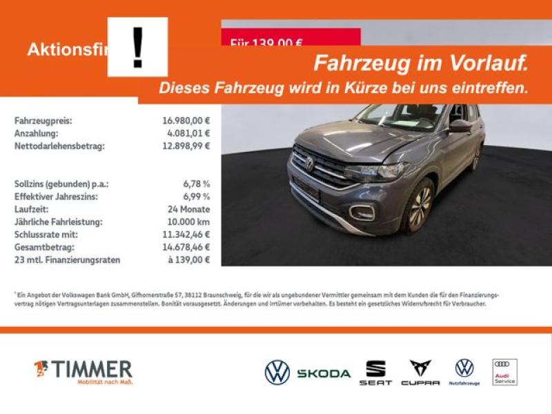 VW  T-Cross 1.0 TSI MOVE +RKAM +CARPLAY +SHZ +ALU +D, Rauchgrau Metallic