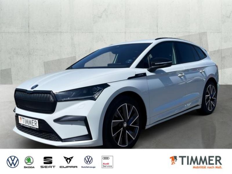 SKODA  Enyaq iV 80 SPORTLINE AHK+360° +MATRIX +ACC +HuD, Moon Weiß Perleffekt