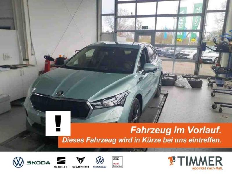 SKODA  Enyaq iV 80 LOFT AHK+WÄPU +360° +MATRIX +ACC +CA, Arctic Silber Metallic