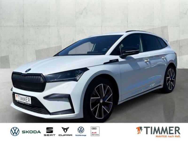 SKODA  Enyaq iV 80 SPORTLINE +360° +MATRIX +ACC +HuD +N, Moon Weiß Perleffekt