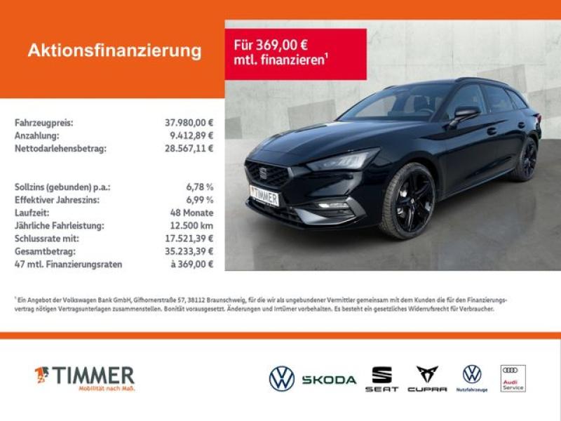 SEAT  Leon Sportstourer 2.0 TDI 110 kW (150PS) FR Blac, Mitternachtsschwarz