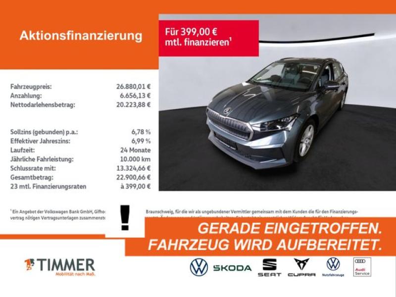 SKODA  Enyaq iV 60 LOFT +WÄPU +AHK +MATRIX +RKAM +NAVI, Quarz Grau Metallic