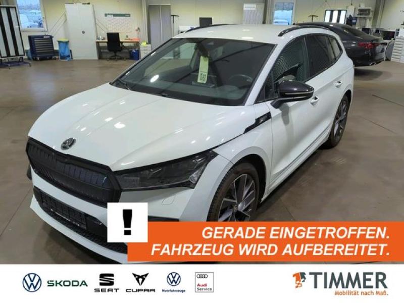 SKODA  Enyaq iV 60 SPORTLINE +WÄPU +MATRIX +NAVI +SHZ +, Moon Weiß Perleffekt