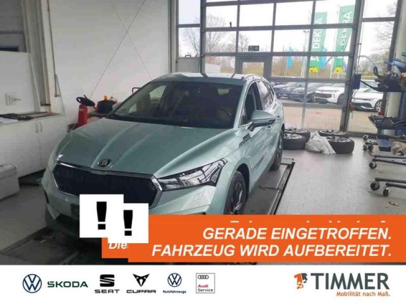 SKODA  Enyaq iV 80 LOFT AHK+WÄPU +360° +MATRIX +ACC +CA, Arctic Silber Metallic