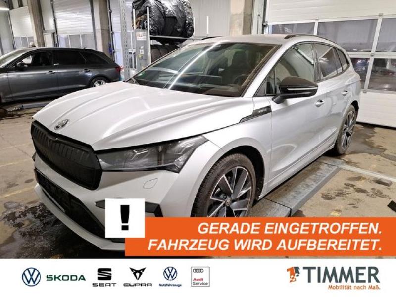 SKODA  Enyaq iV 80x SPORTLINE +WÄPU +360° +MATRIX +ACC, Brillant Silber Metallic