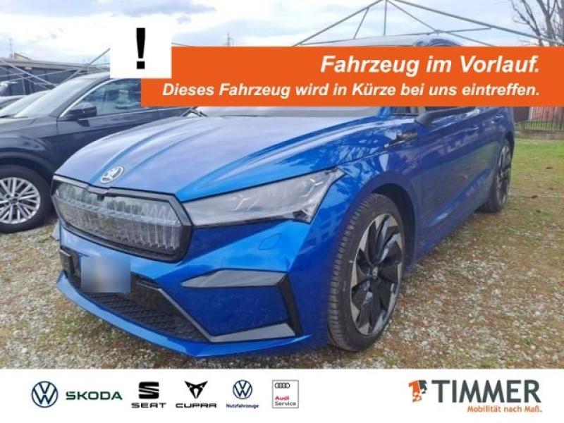 SKODA  Enyaq Coupé iV 80 SPORTLINE +AHK +PANO +CANTON +, Race Blau Metallic