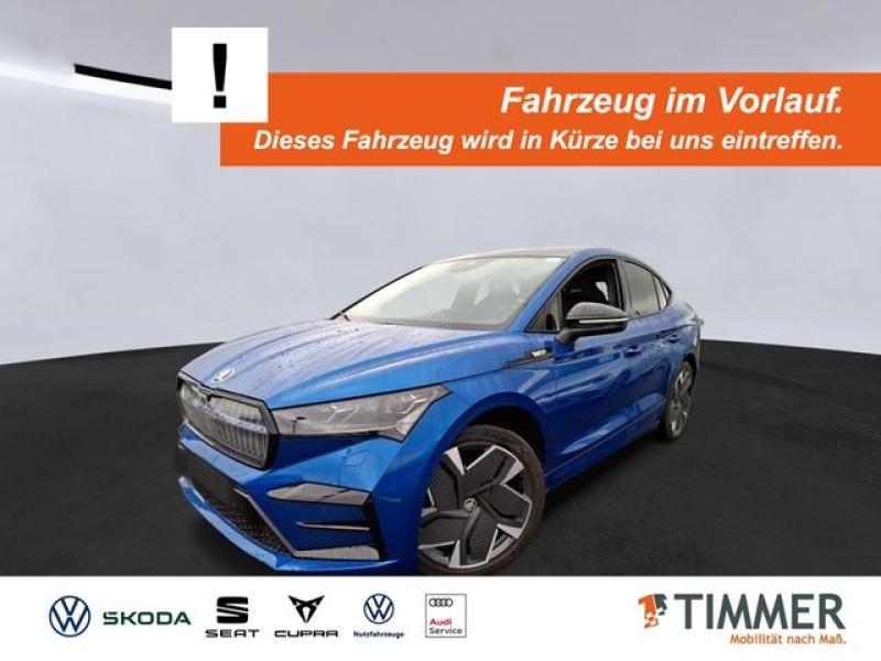 SKODA  Enyaq Coupé iV 80x RS +PANO +MATRIX +ACC +RKAM +, Race Blau Metallic