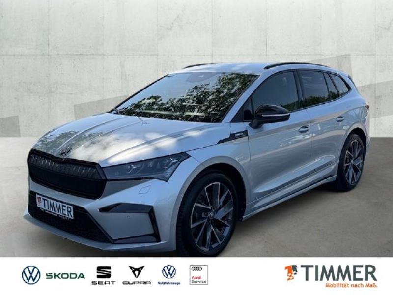 SKODA  Enyaq iV 80x SPORTLINE +WÄPU +360° +MATRIX +ACC, Brillant Silber Metallic