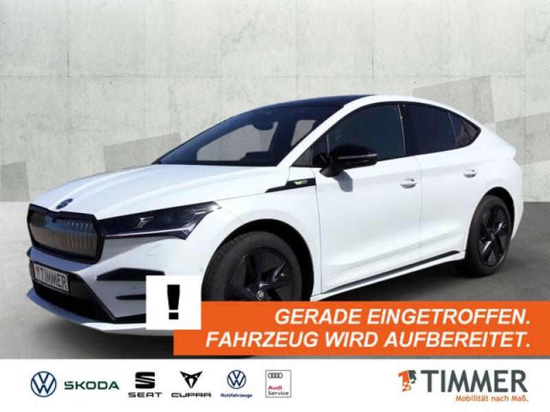 SKODA  Enyaq Coupé 85x RS +WÄPU +AHK +PANO +CANTON +360, Moon Weiß Perleffekt