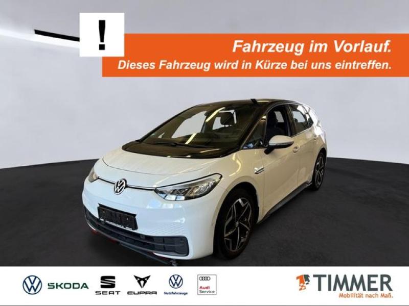 VW  ID.3 Pro 62kWh +LED +RKAM +SHZ +LM +ALLWETTER +, Gletscherweiß Metallic Schwarz