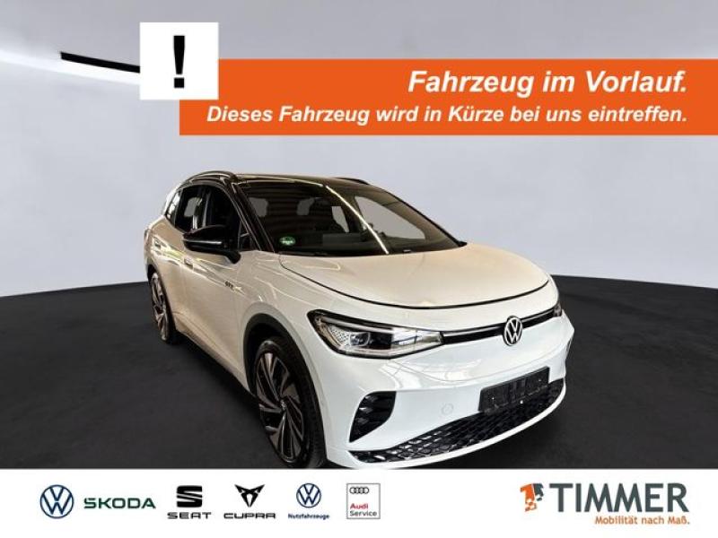VW  ID.4 GTX 4M 82kWh +AHK +WÄPU +PANO +IQ.LIGHT +TO, Gletscherweiß Metallic Schwarz