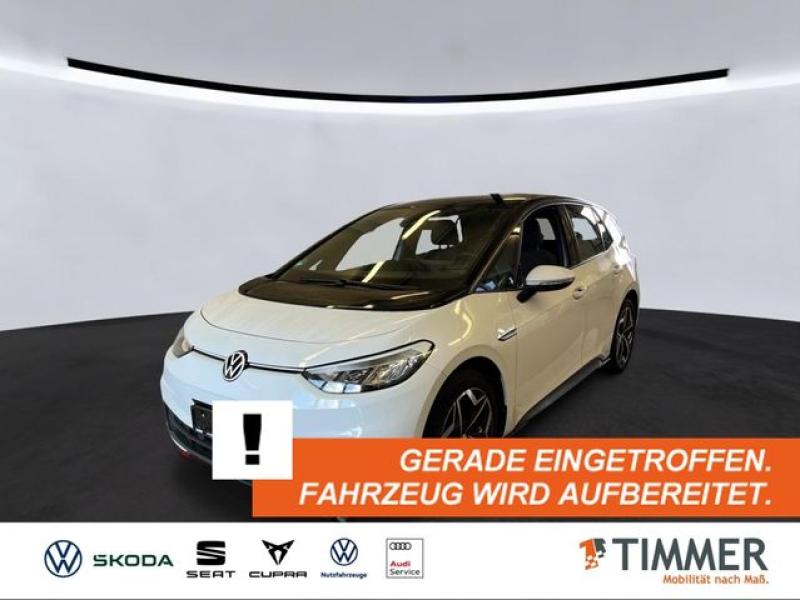 VW  ID.3 Pro 62kWh +LED +RKAM +SHZ +LM +ALLWETTER +, Gletscherweiß Metallic Schwarz