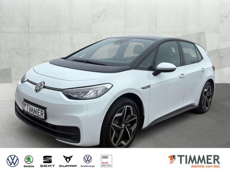 VW  ID.3 Pro 62kWh +LED +RKAM +SHZ +LM +ALLWETTER +, Gletscherweiß Metallic Schwarz