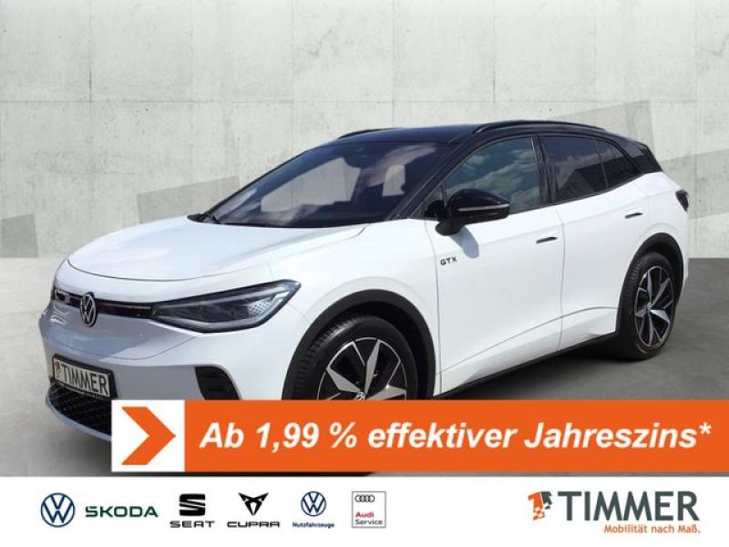 VW  ID.4 GTX 4M 82 kWh +AHK +PANO +360° +IQ.LIGHT +A, Gletscherweiß Metallic