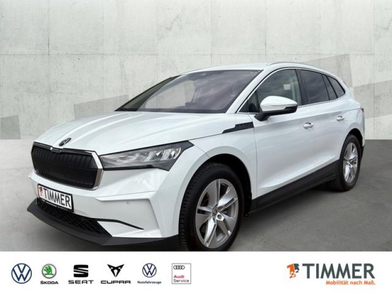 SKODA  Enyaq iV 80 LOFT +LED +ACC +CARPLAY +RKAM +NAVI, Moon Weiß Perleffekt